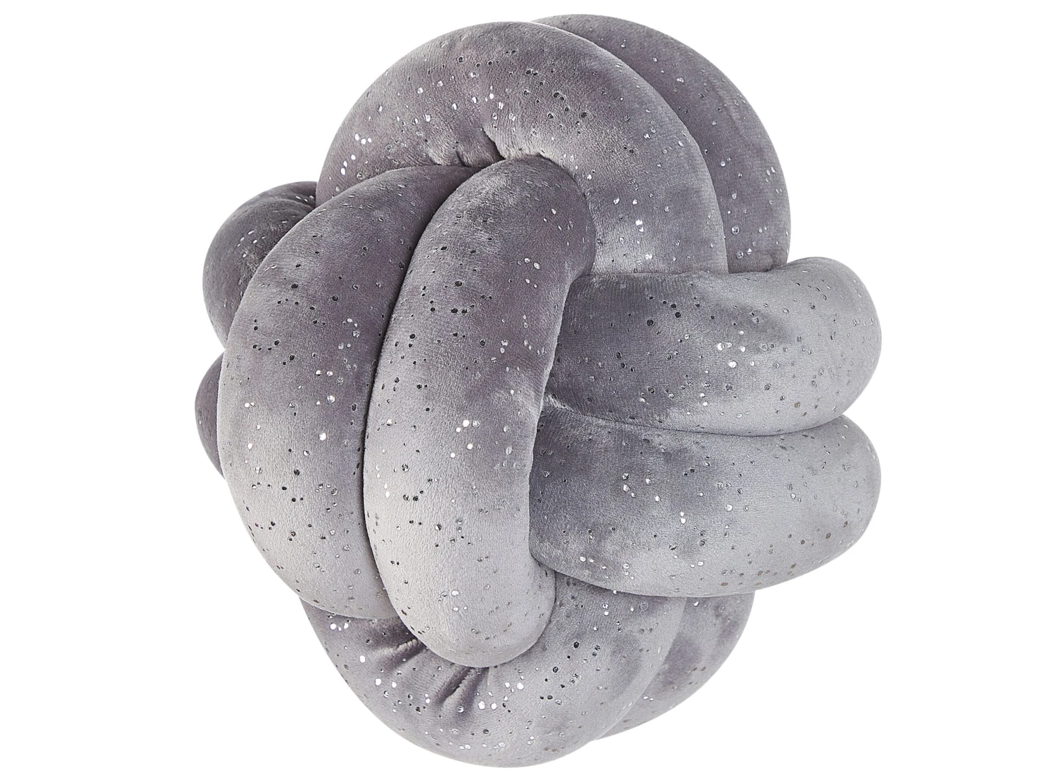 Knot Cushion With Glitter 20 X 20 Cm Grey MALNI