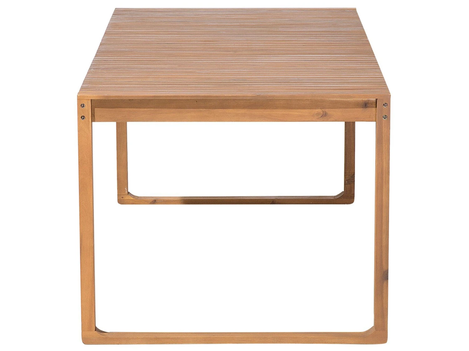 6 Seater Acacia Wood Garden Dining Set With Blue Cushions SASSARI - Image 6