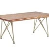 Acacia Coffee Table Light Wood And Gold RALEY