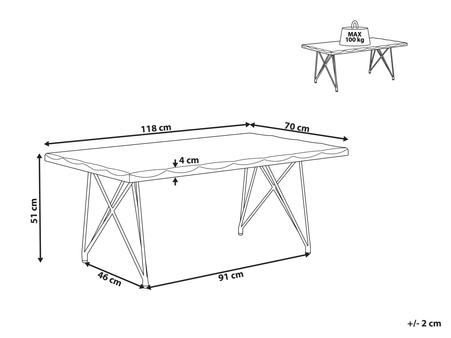 Acacia Coffee Table Light Wood And Gold RALEY 10 Acacia Coffee Table Light Wood And Gold RALEY - Image 8