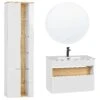 3 Piece Bathroom Furniture Set White FIGUERES