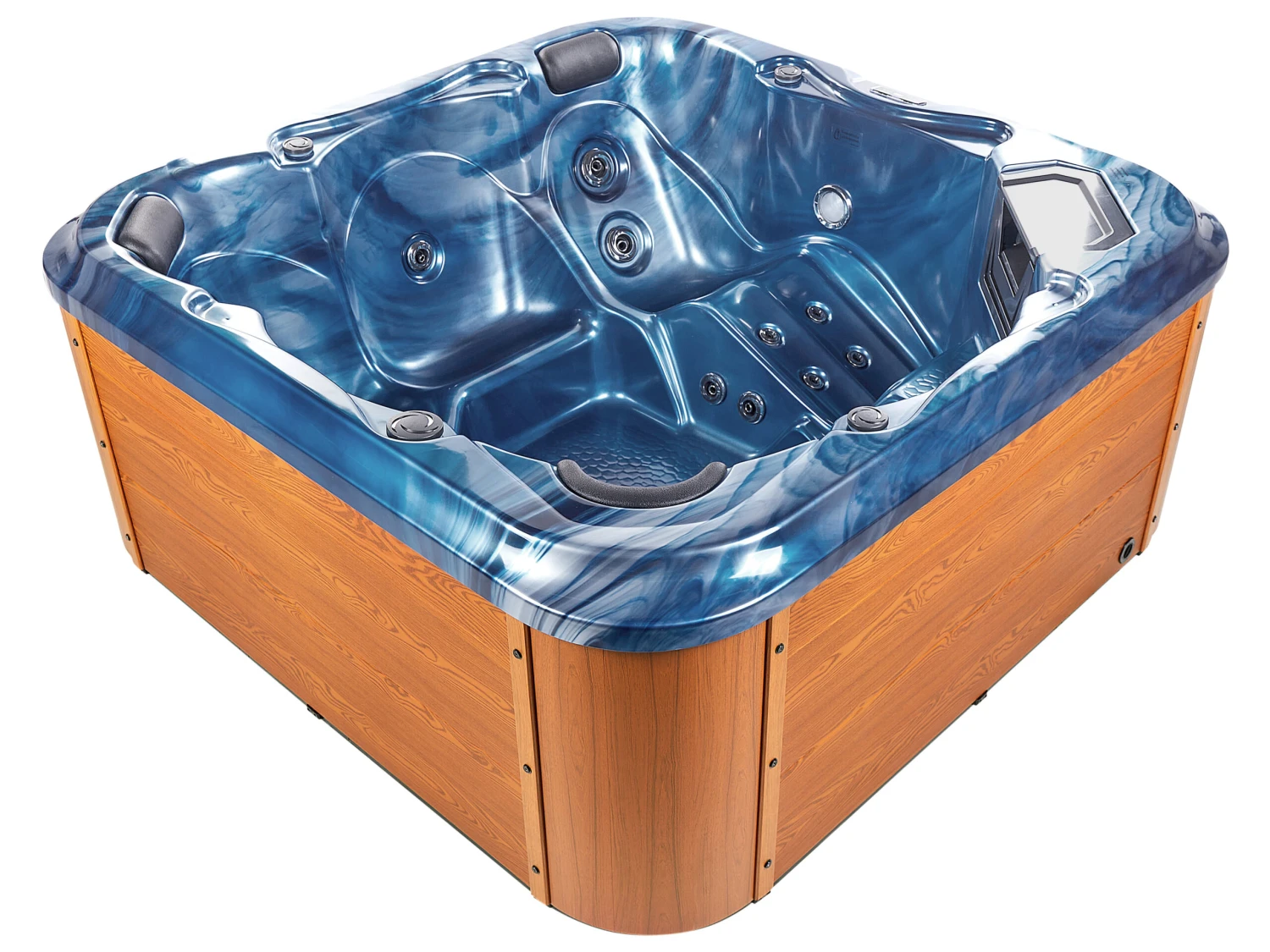 Square Hot Tub With LED Blue TULAROSA