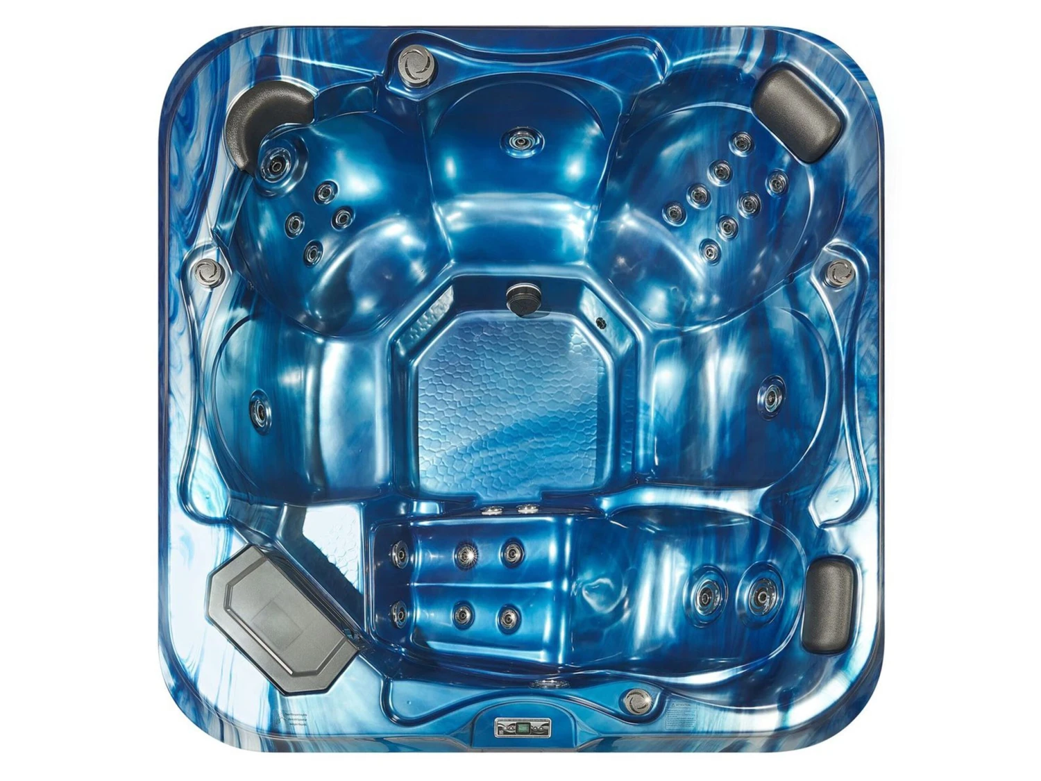 Square Hot Tub With LED Blue TULAROSA - Image 5