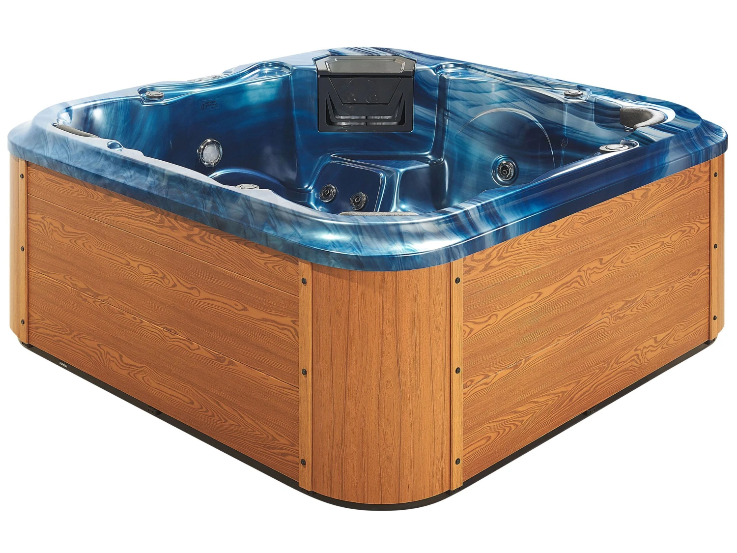 Square Hot Tub With LED Blue TULAROSA - Image 6
