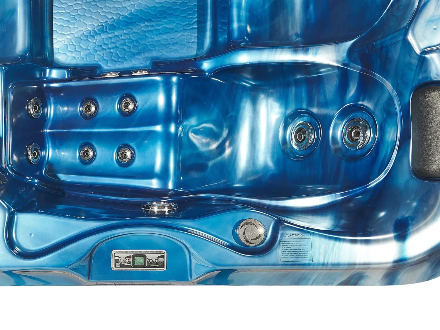 Square Hot Tub With LED Blue TULAROSA - Image 8