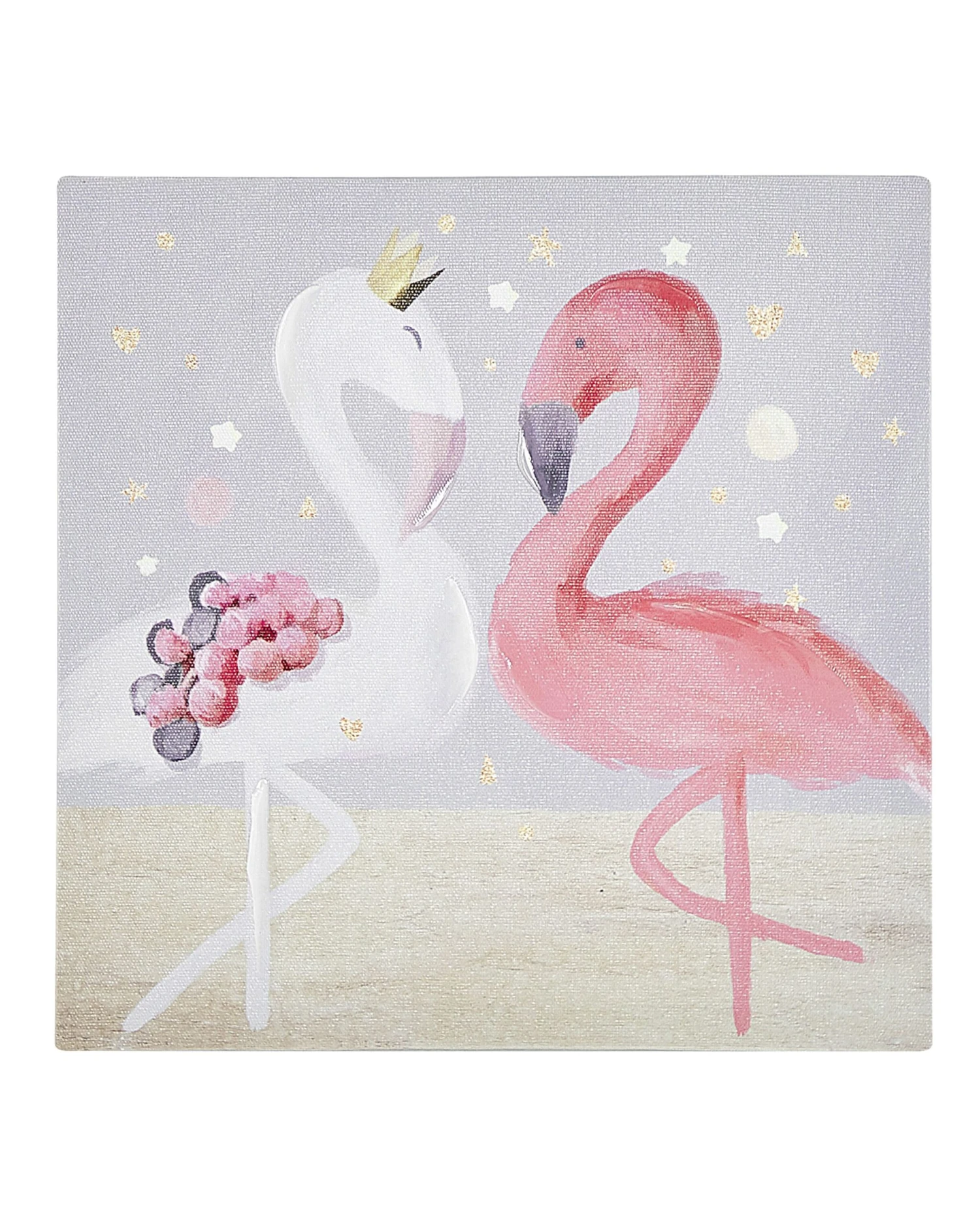 Set Of 3 Animals Canvas Art Prints 30 X 30 Cm Grey And Pink TIMIA 7 Set Of 3 Animals Canvas Art Prints 30 X 30 Cm Grey And Pink TIMIA - Image 5