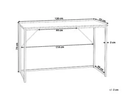 Home Office Desk 120 X 55 Cm Dark Wood PEMBRO -Cheap Furniture Store undef src sa picid 820734 type whitesh image