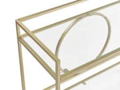 Metal Drinks Trolley With Glass Top Gold KERRY -Cheap Furniture Store undef src sa picid 821300 type whitesh image