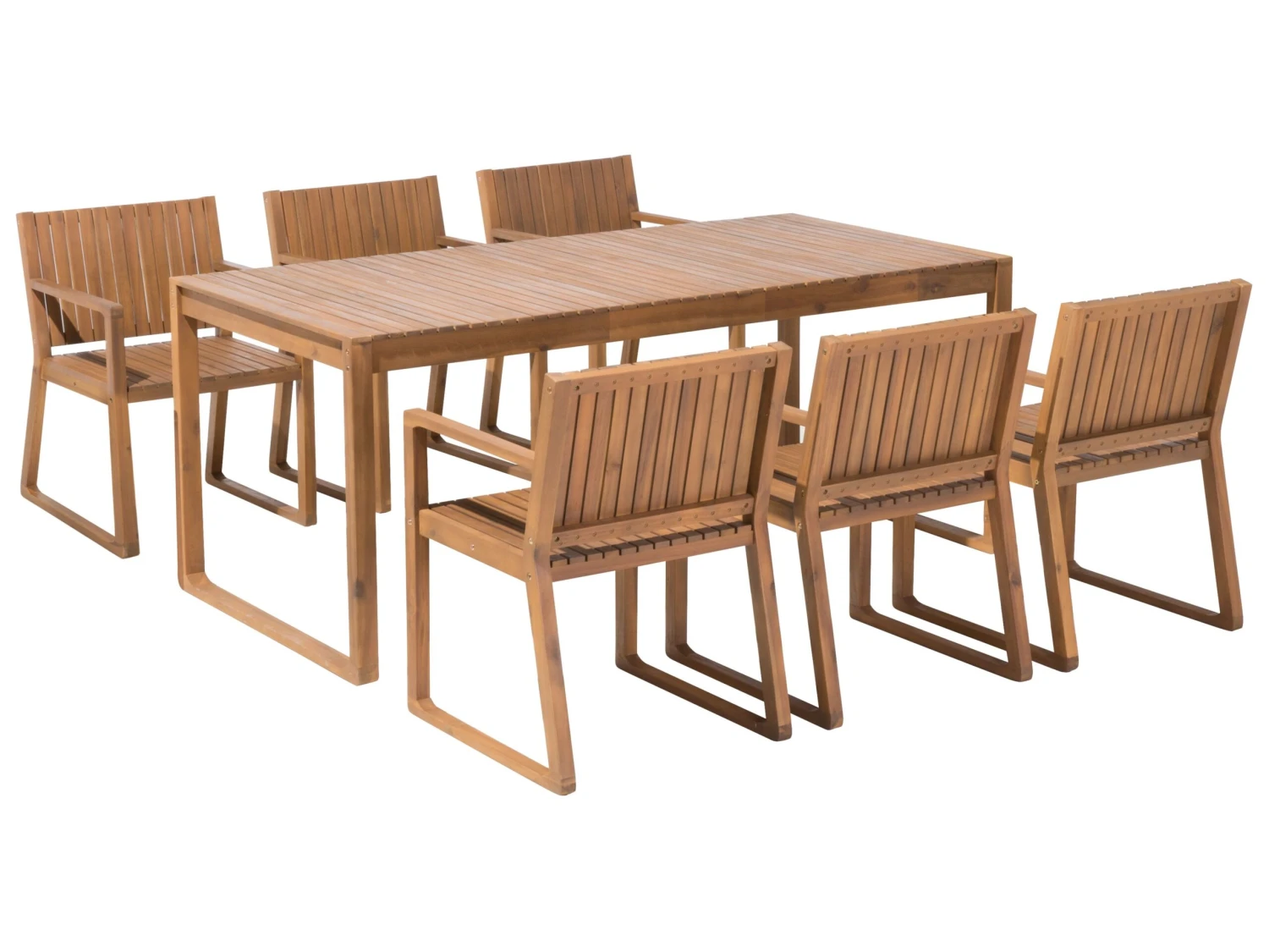 6 Seater Acacia Wood Garden Dining Set SASSARI