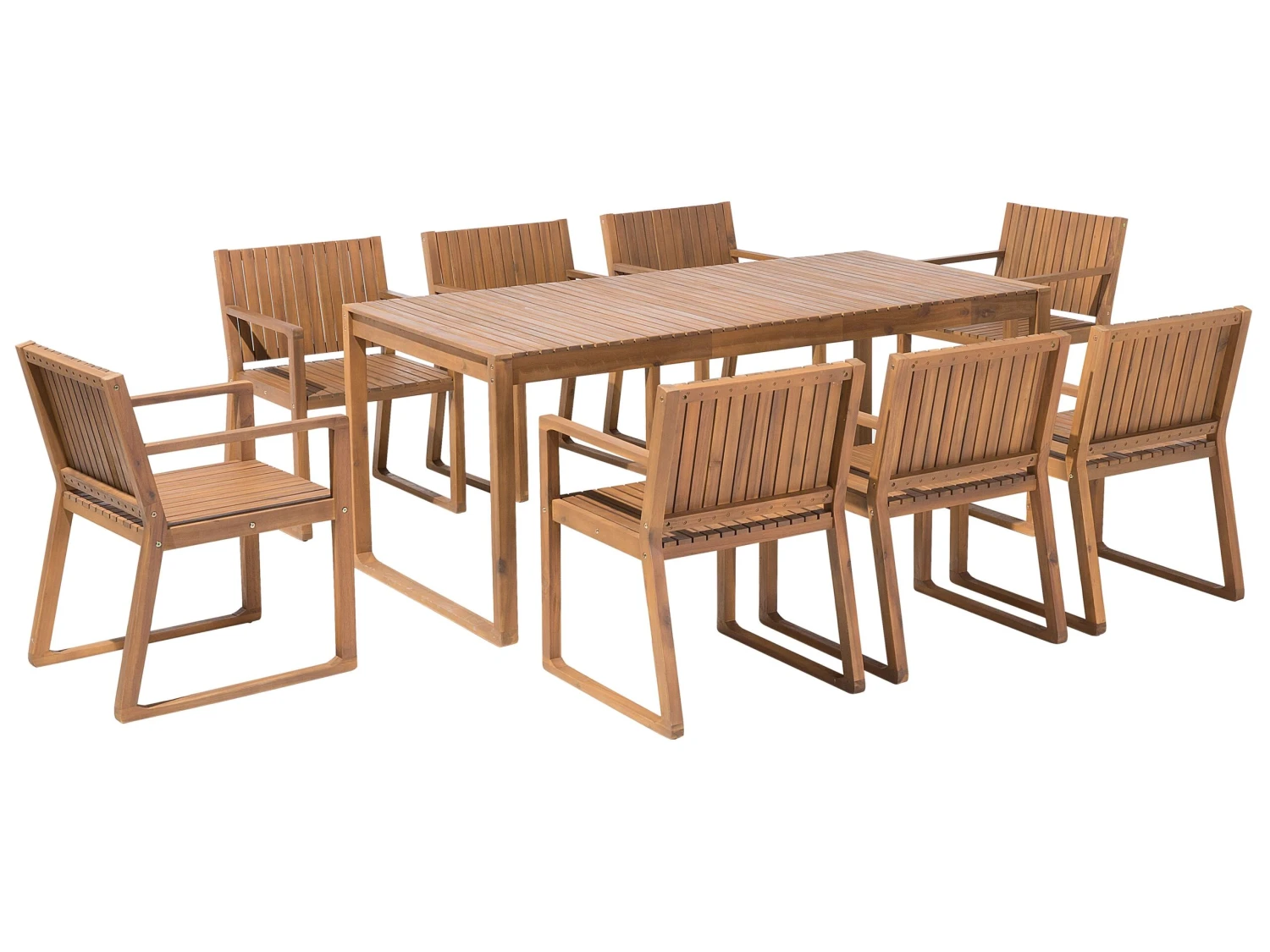 8 Seater Acacia Wood Garden Dining Set SASSARI