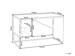 Home Office Desk With Cupboard 118 X 60 Cm Dark Wood With Black VINCE -Cheap Furniture Store undef src sa picid 821441 type whitesh image