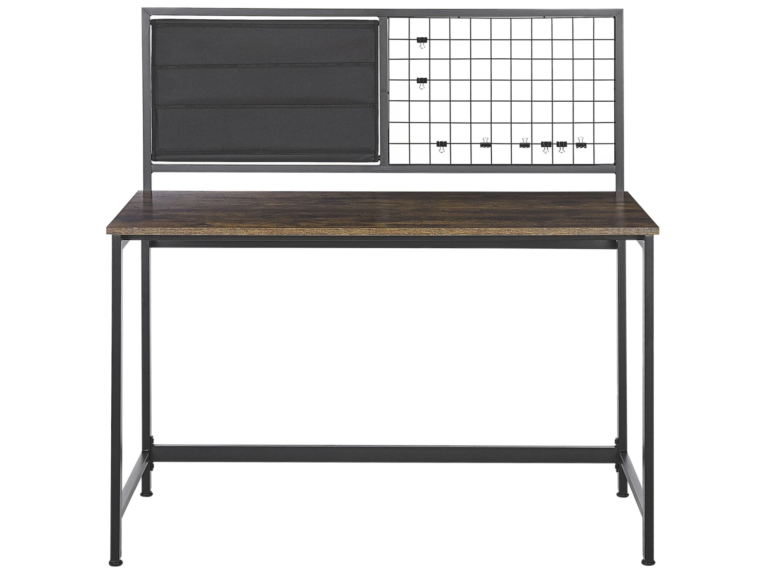 Home Office Desk 118 X 60 Cm Dark Wood With Black VINCE - Image 4