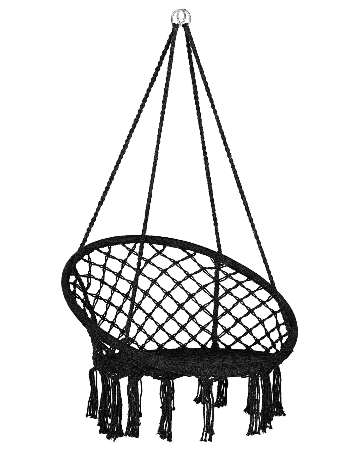 Macrame Hanging Chair Black GABELLA - Image 5