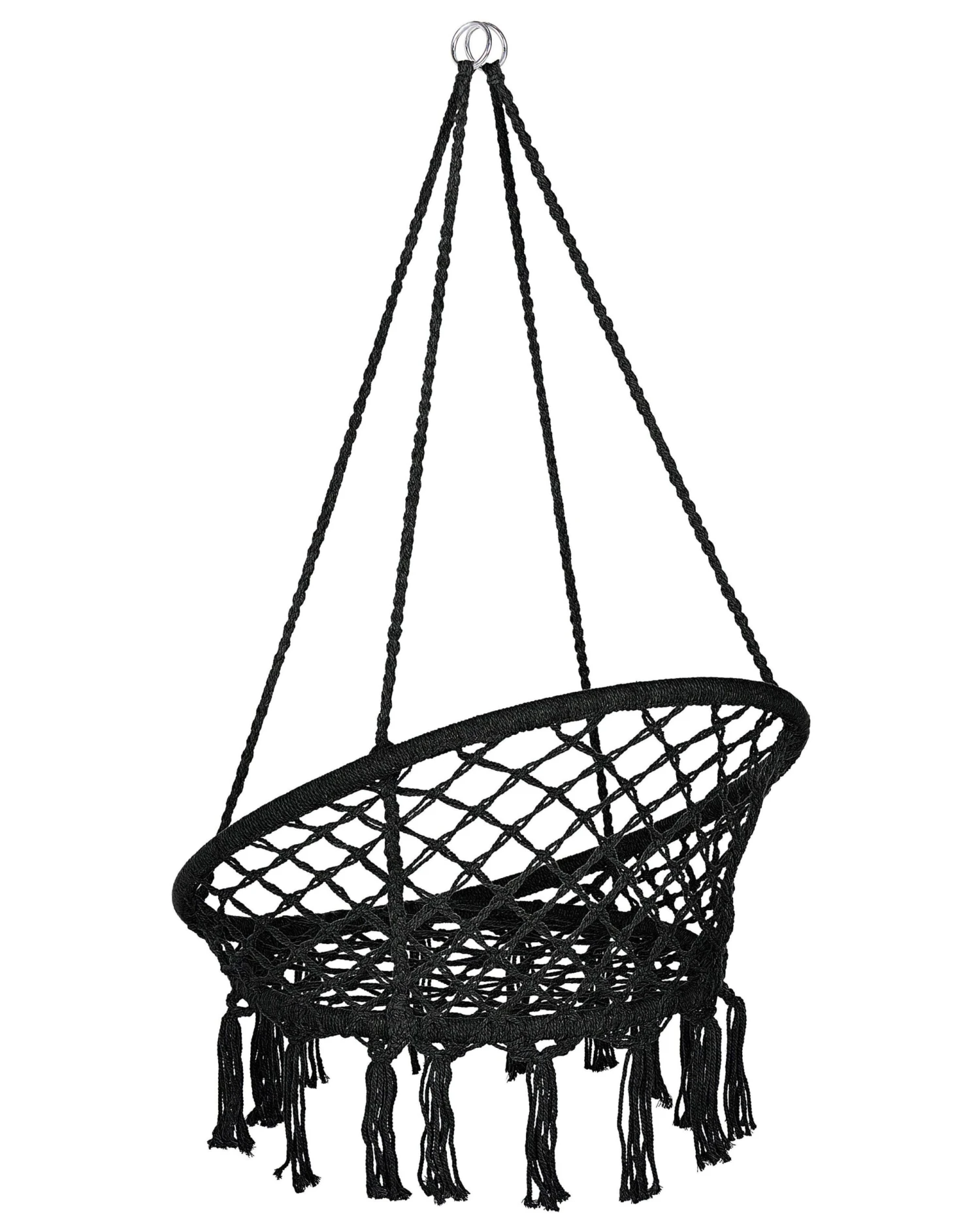 Macrame Hanging Chair Black GABELLA - Image 6
