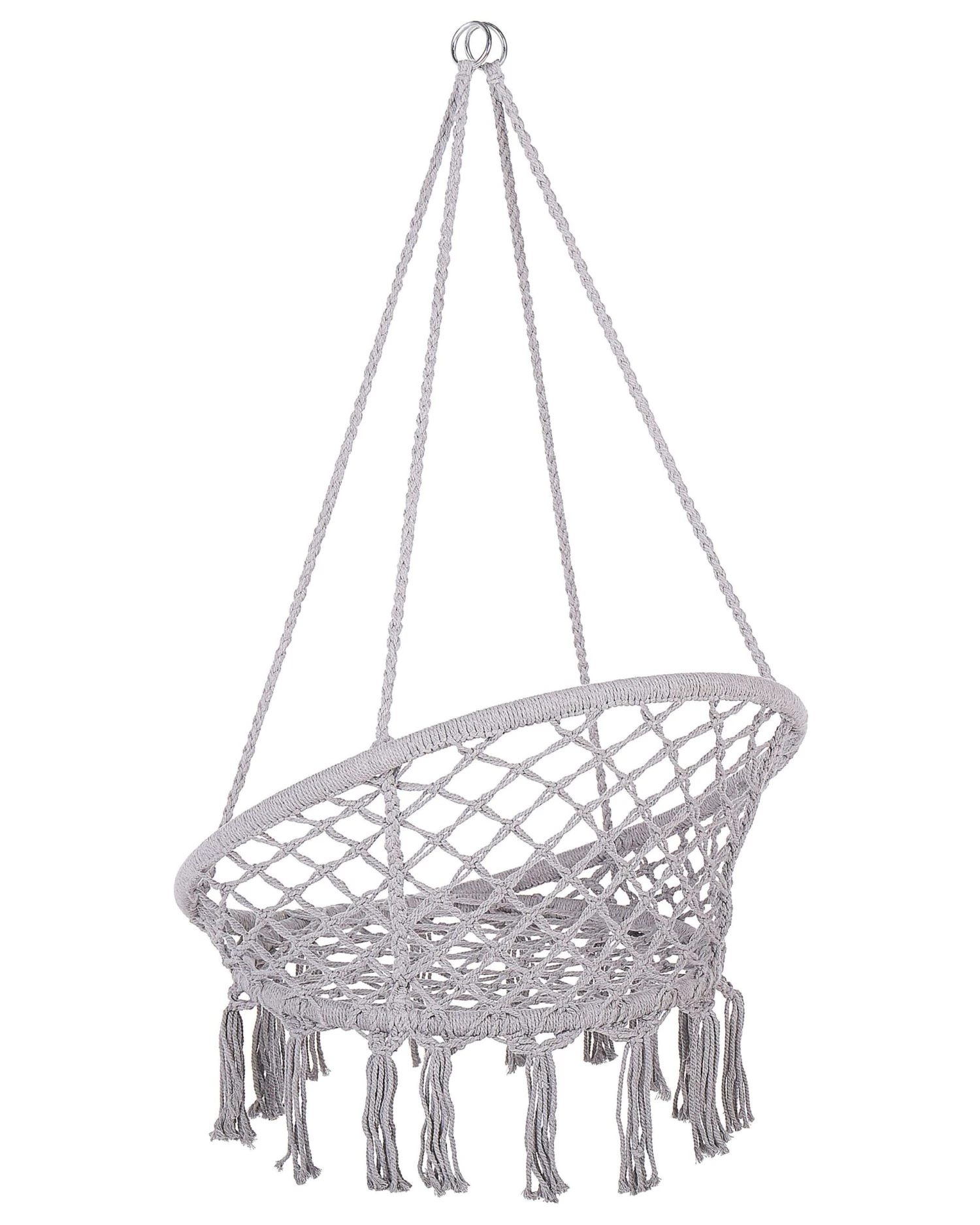 Macrame Hanging Chair Grey GABELLA - Image 5