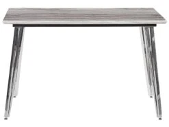Dining Table 120 X 70 Cm Marble Effect With Silver GREYTON -Cheap Furniture Store undef src sa picid 821699 type whitesh image