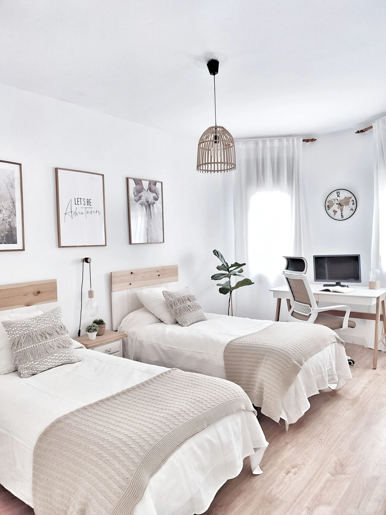 2 Drawer Home Office Desk 120 X 70 Cm White SHESLAY - Image 9