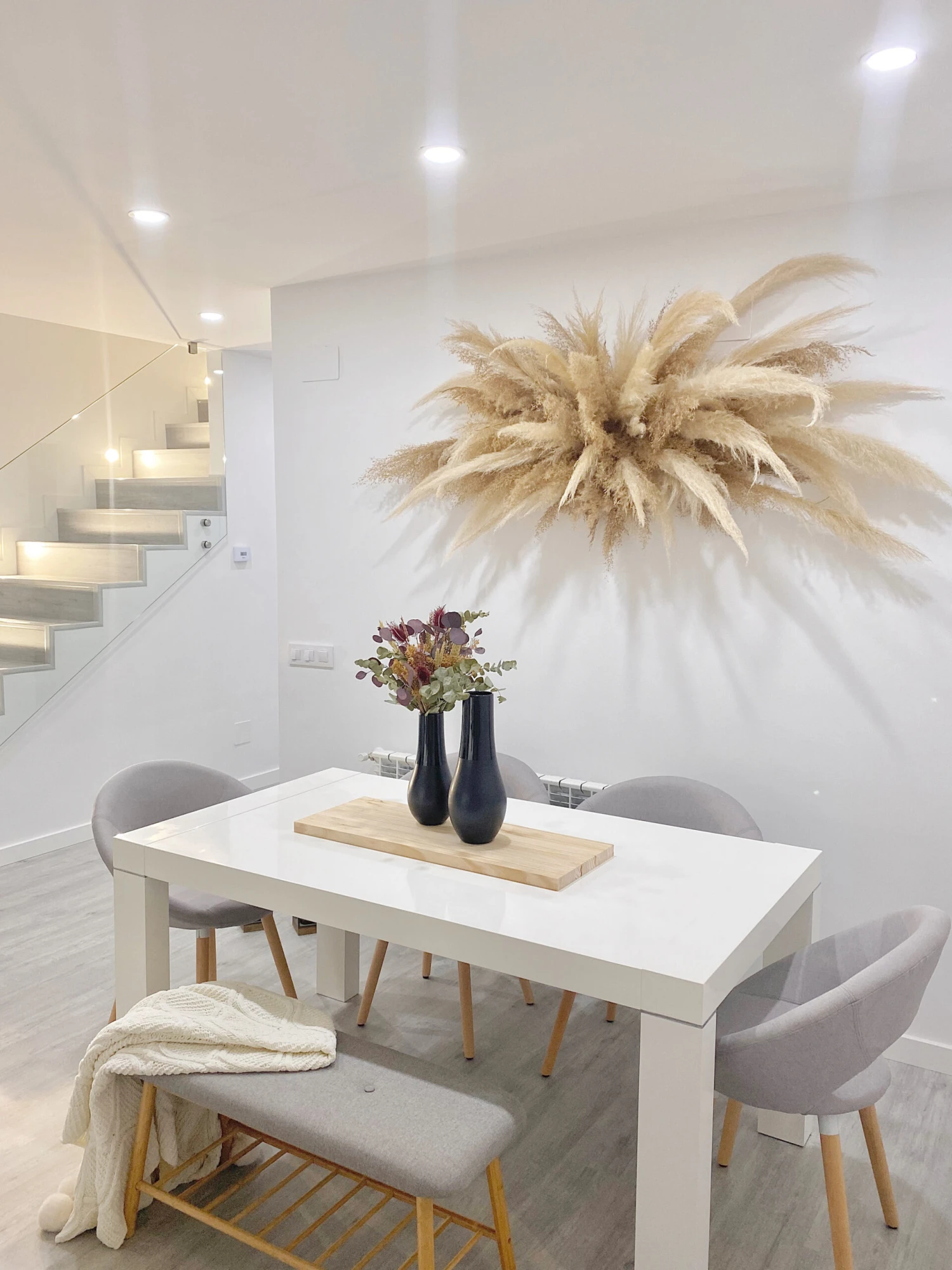 Set Of 2 Fabric Dining Chairs Light Grey ROSLYN - Image 4