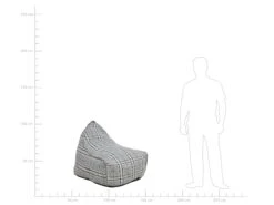 Linen Bean Bag Chair Checked Grey DROP -Cheap Furniture Store undef src sa picid 823428 type whitesh image