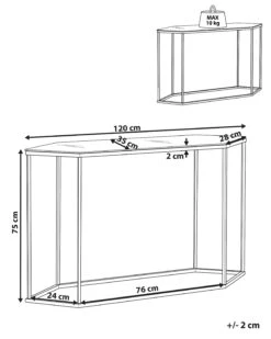 Glass Top Console Table Marble Effect White With Black PERRIN 15 Glass Top Console Table Marble Effect White With Black PERRIN -Cheap Furniture Store undef src sa picid 823488 type whitesh image