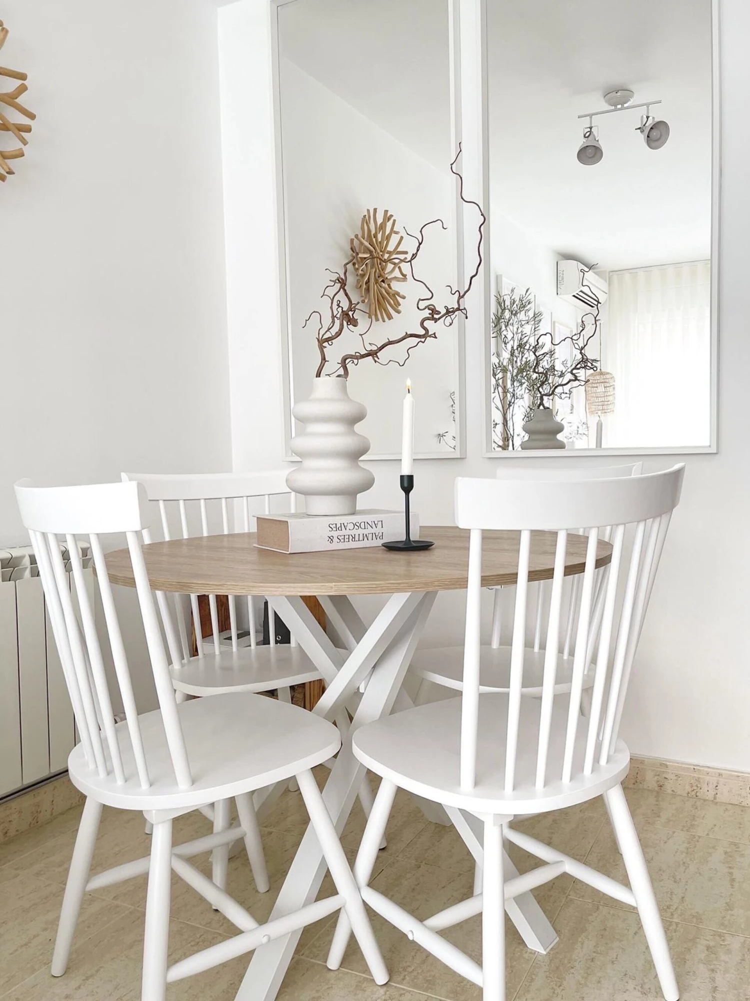 Set Of 2 Wooden Dining Chairs White BURGES - Image 3