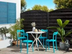 Set Of 4 Dining Chairs Blue CAMOGLI -Cheap Furniture Store undef src sa picid 823810 type color image