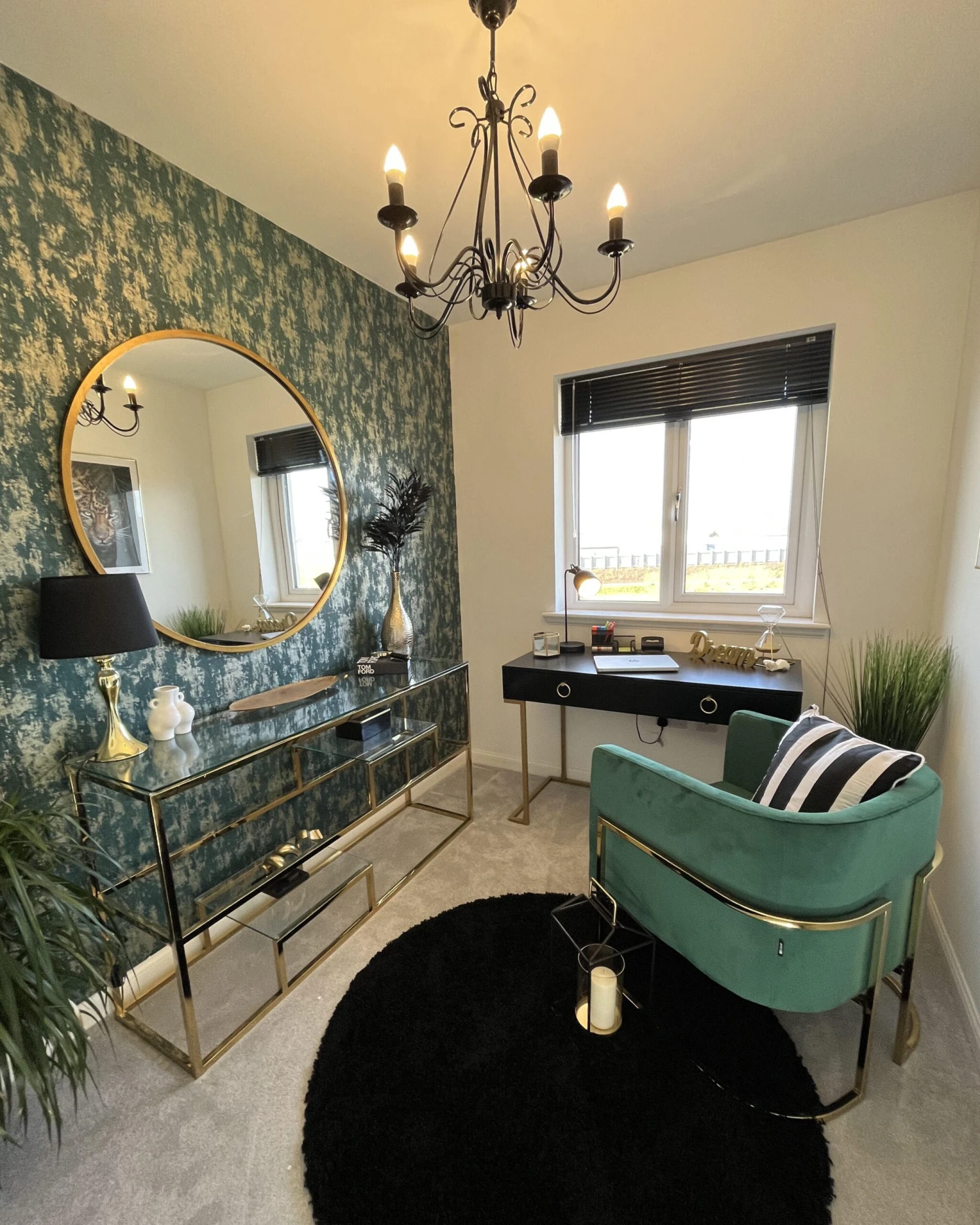 Velvet Armchair Dark Green SIRKKA - Image 3