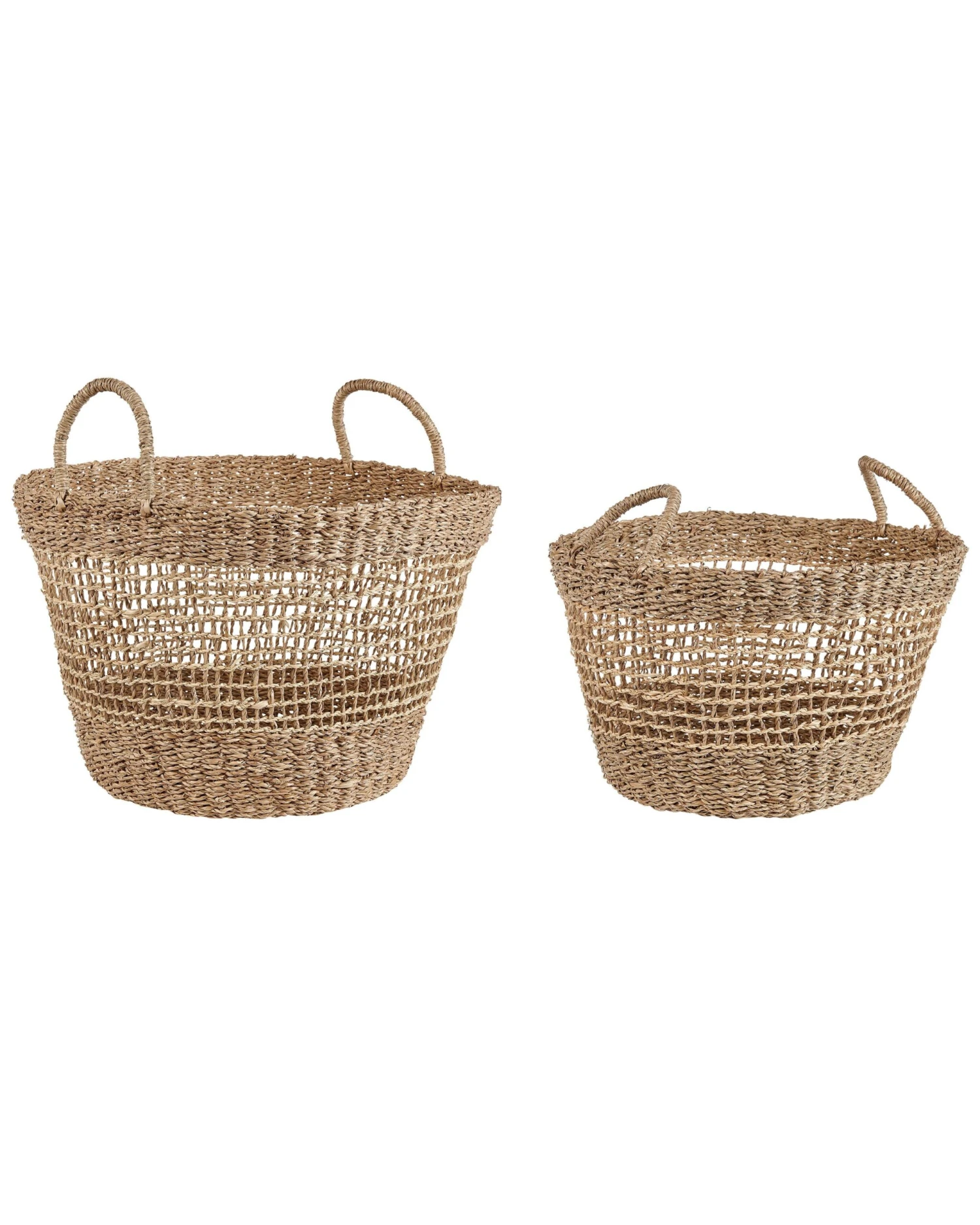 Set Of 2 Seagrass Baskets Natural AROWANA