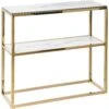 Glass Top Console Table Marble Effect White With Gold AZUSA -Cheap Furniture Store undef src sa picid 824947 type whitesh image