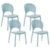 Set Of 4 Plastic Dining Chairs Blue OSTIA -Cheap Furniture Store undef src sa picid 825353 type whitesh image