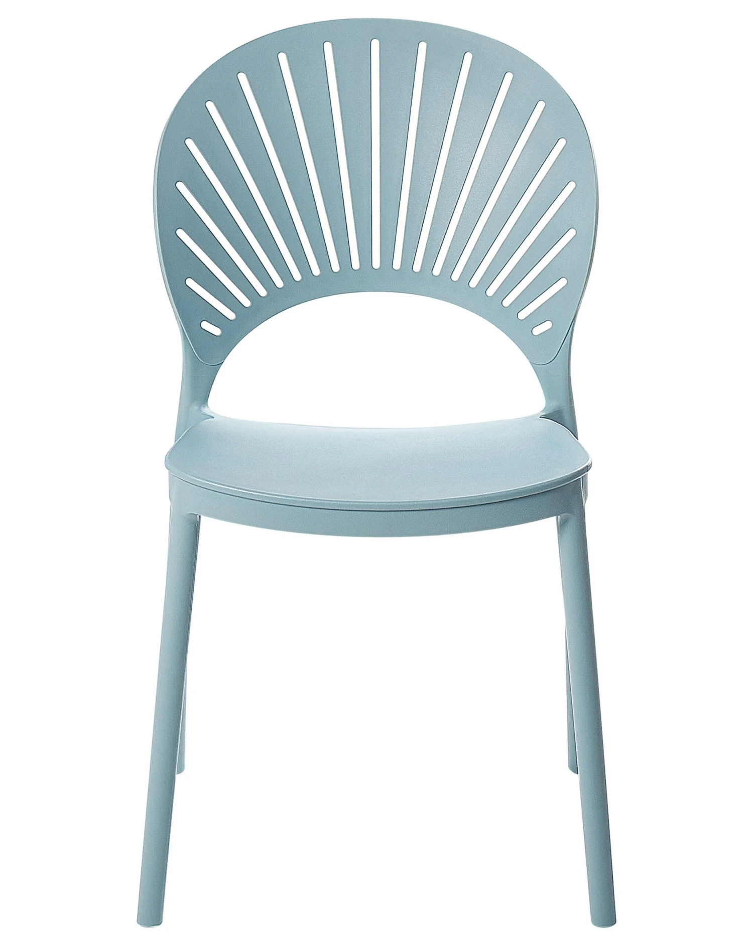 Set Of 4 Plastic Dining Chairs Blue OSTIA - Image 5