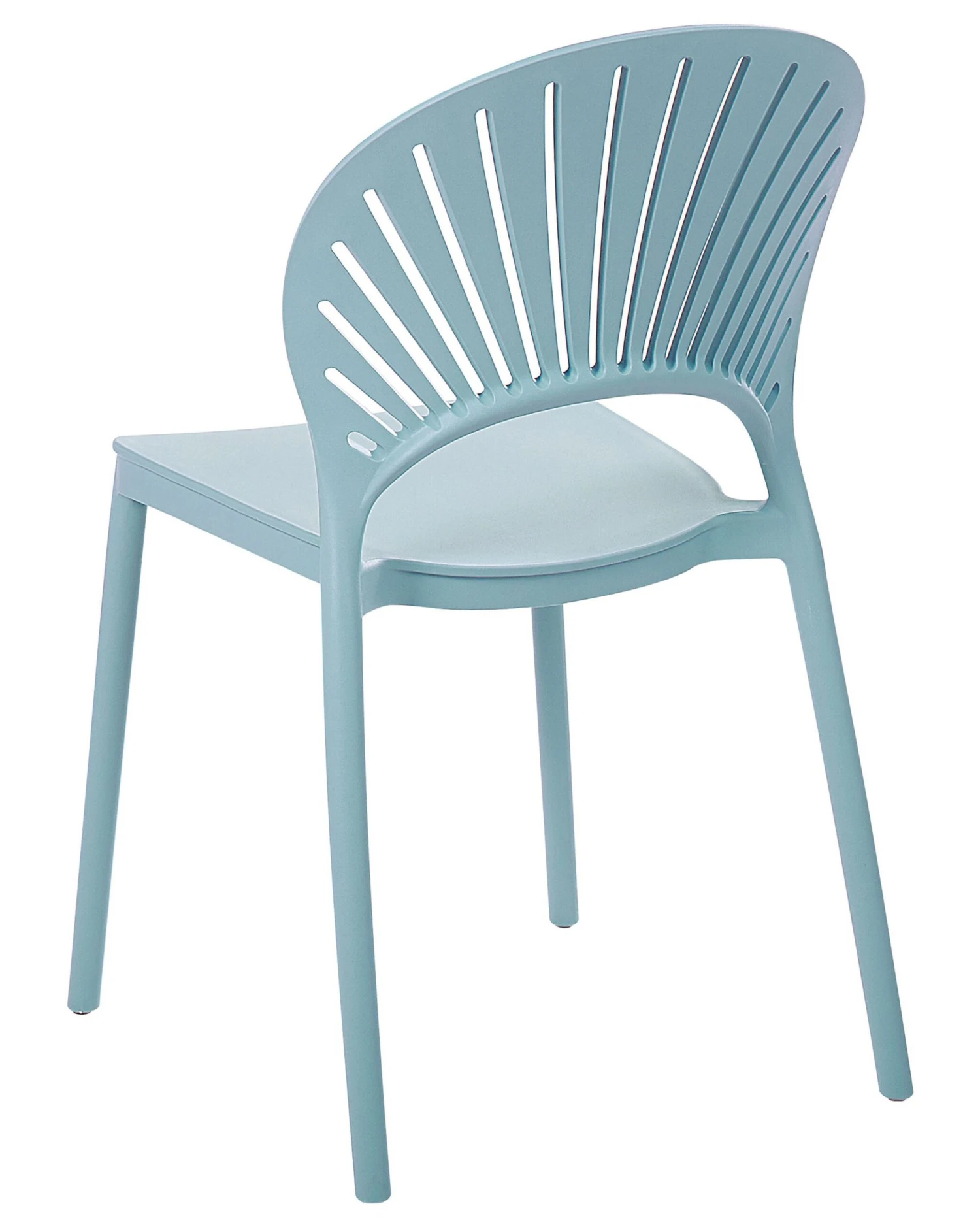 Set Of 4 Plastic Dining Chairs Blue OSTIA - Image 6