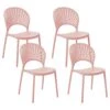 Set Of 4 Plastic Dining Chairs Pink OSTIA 2 Set Of 4 Plastic Dining Chairs Pink OSTIA -Cheap Furniture Store undef src sa picid 825362 type whitesh image
