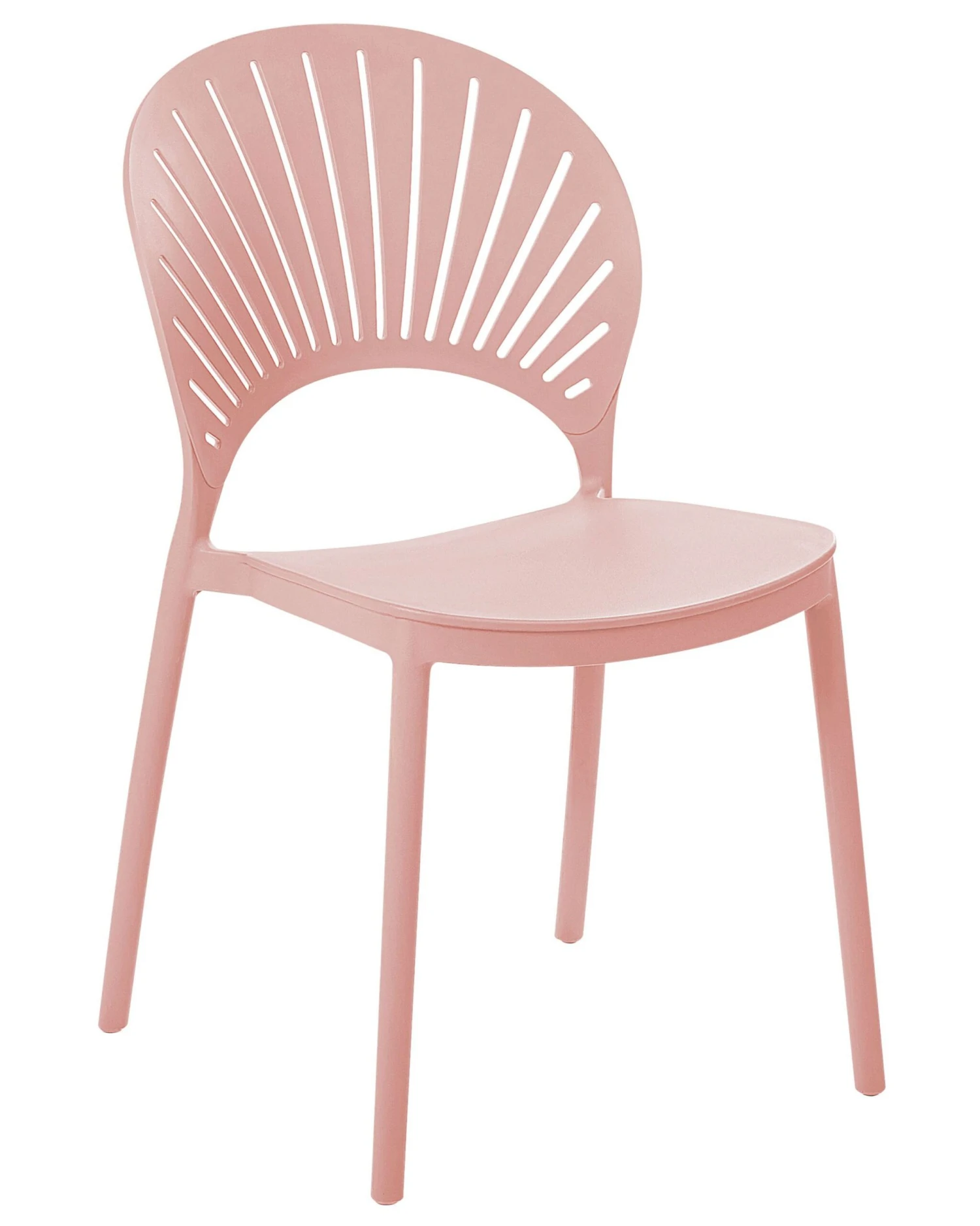 Set Of 4 Plastic Dining Chairs Pink OSTIA 6 Set Of 4 Plastic Dining Chairs Pink OSTIA - Image 4