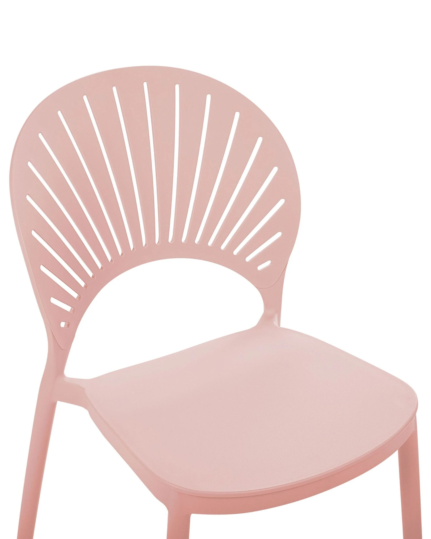 Set Of 4 Plastic Dining Chairs Pink OSTIA 9 Set Of 4 Plastic Dining Chairs Pink OSTIA - Image 7
