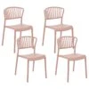 Set Of 4 Plastic Dining Chairs Pink GELA -Cheap Furniture Store undef src sa picid 825388 type whitesh image