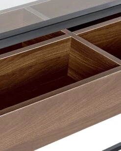 Glass Top Console Table Dark Wood And Black WACO 19 Glass Top Console Table Dark Wood And Black WACO -Cheap Furniture Store undef src sa picid 825579 type whitesh image