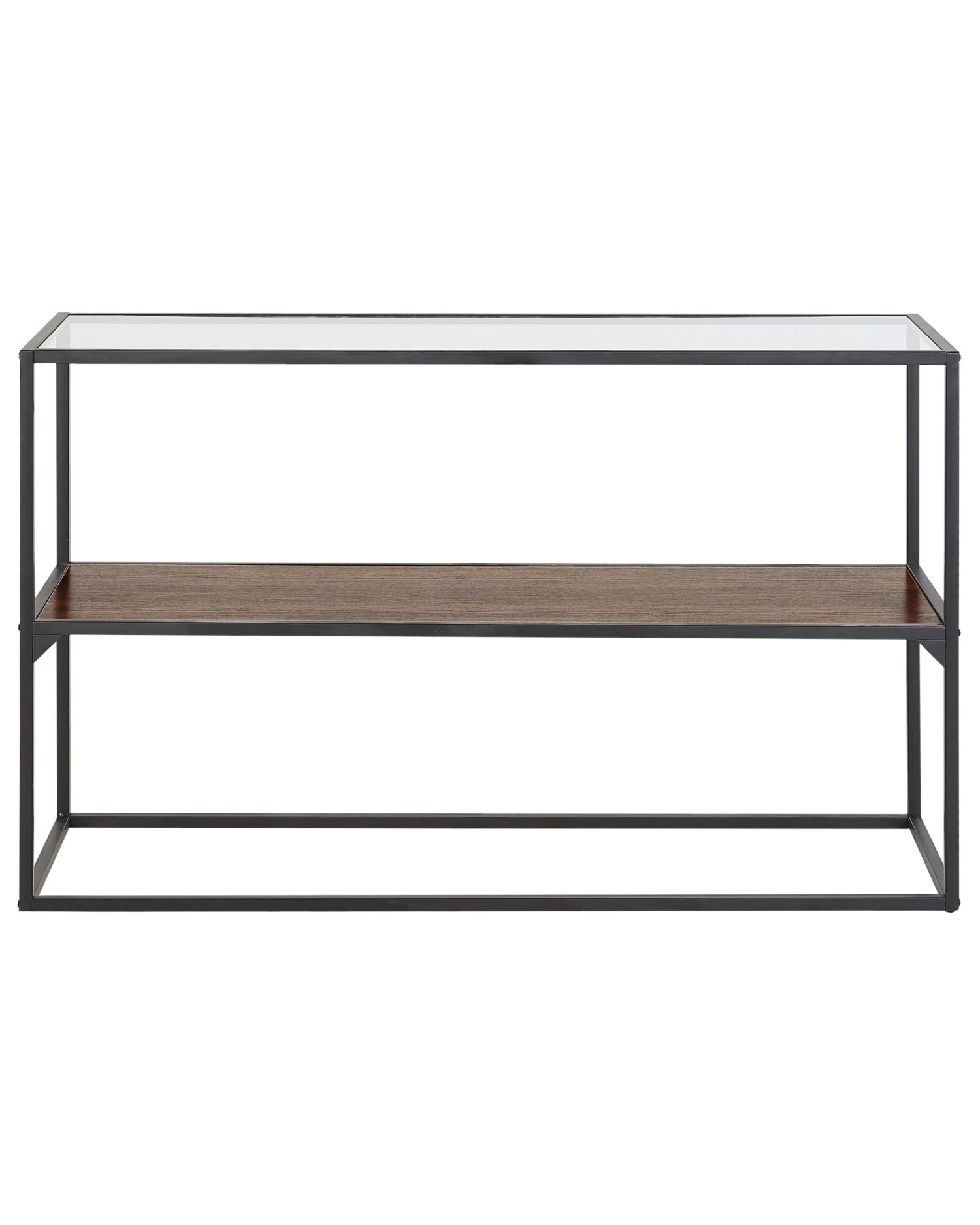 Glass Top Console Table Dark Wood And Black TAOS 5 Glass Top Console Table Dark Wood And Black TAOS - Image 3