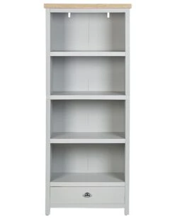 4 Tier Bookcase Grey CLIO -Cheap Furniture Store undef src sa picid 825992 type whitesh image
