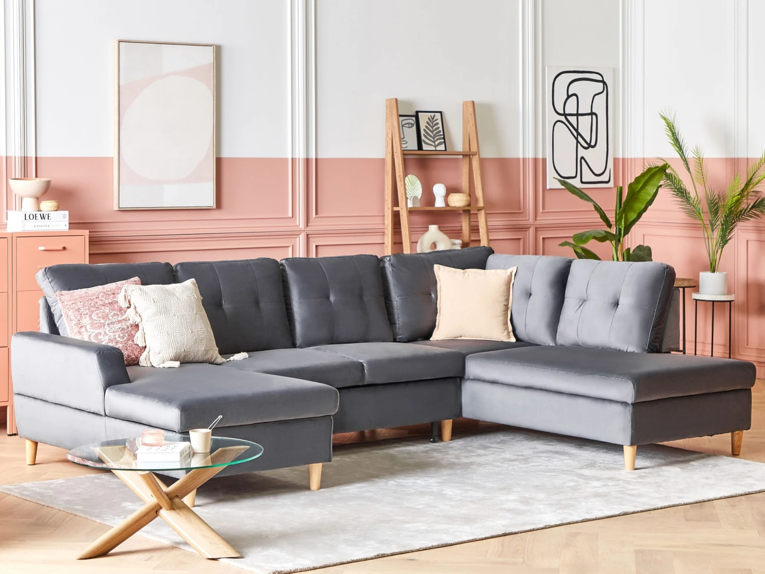 Ladder Shelf Light Wood WILTON - Image 4