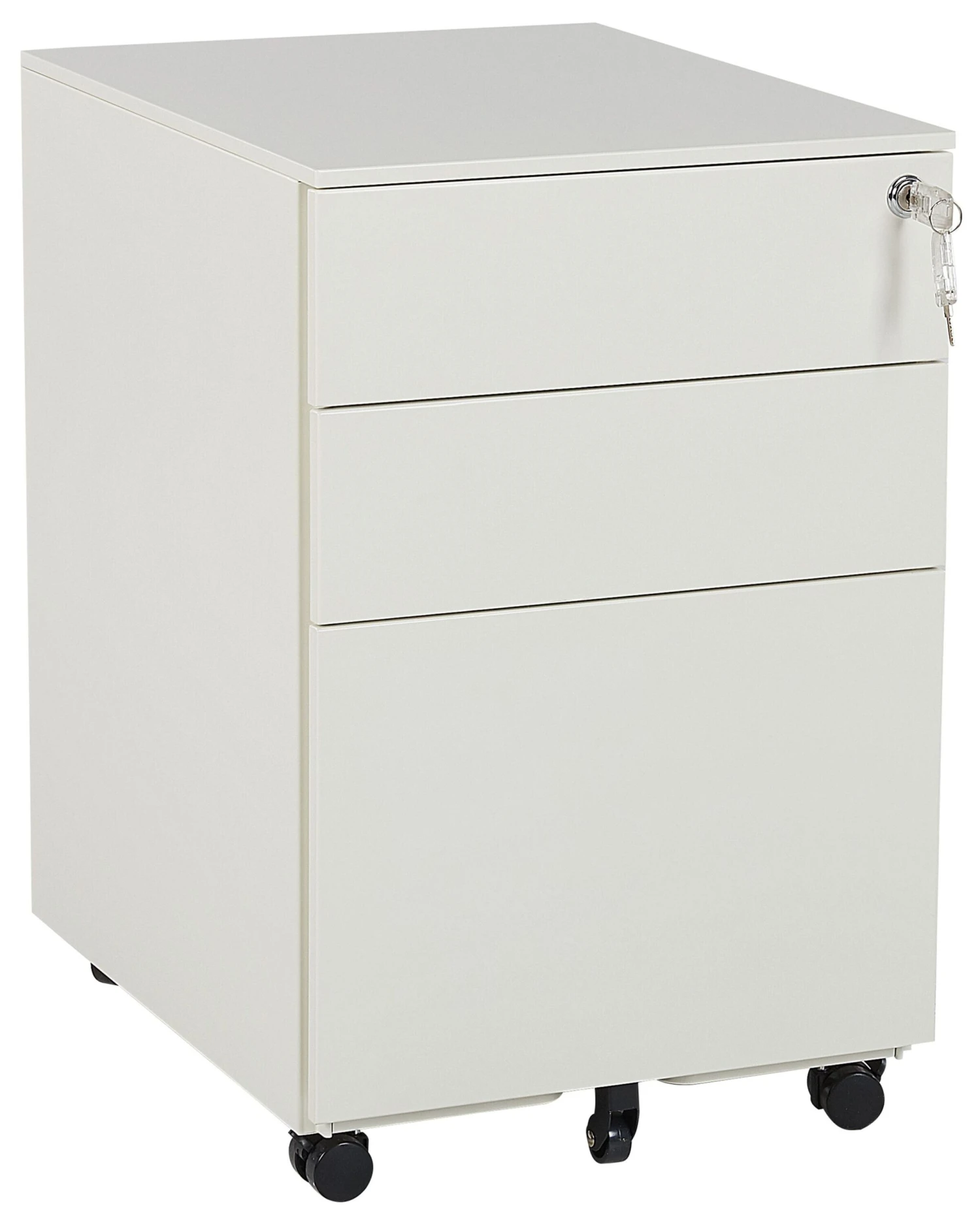 3 Drawer Metal Storage Cabinet Off-White CAMI