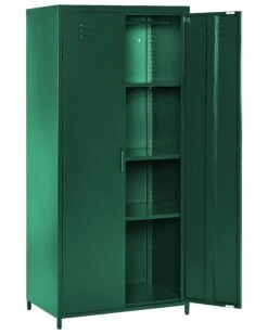 2 Door Metal Storage Cabinet Green VARNA -Cheap Furniture Store undef src sa picid 826272 type whitesh image