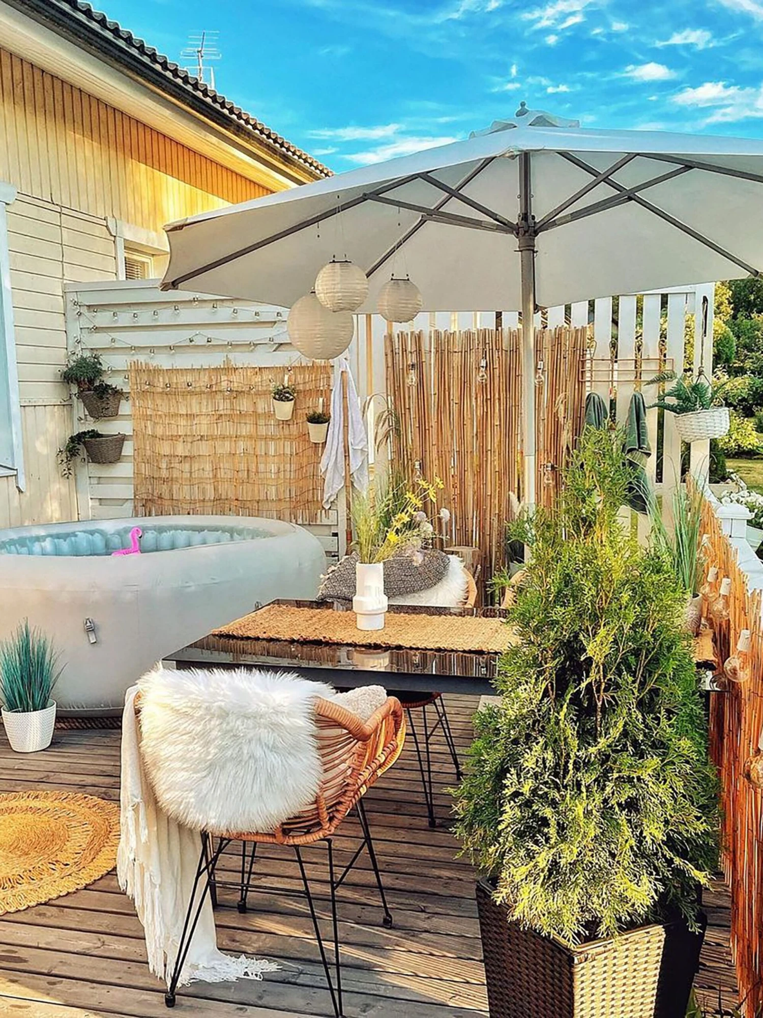 Rattan Accent Chair Natural CANORA - Image 8