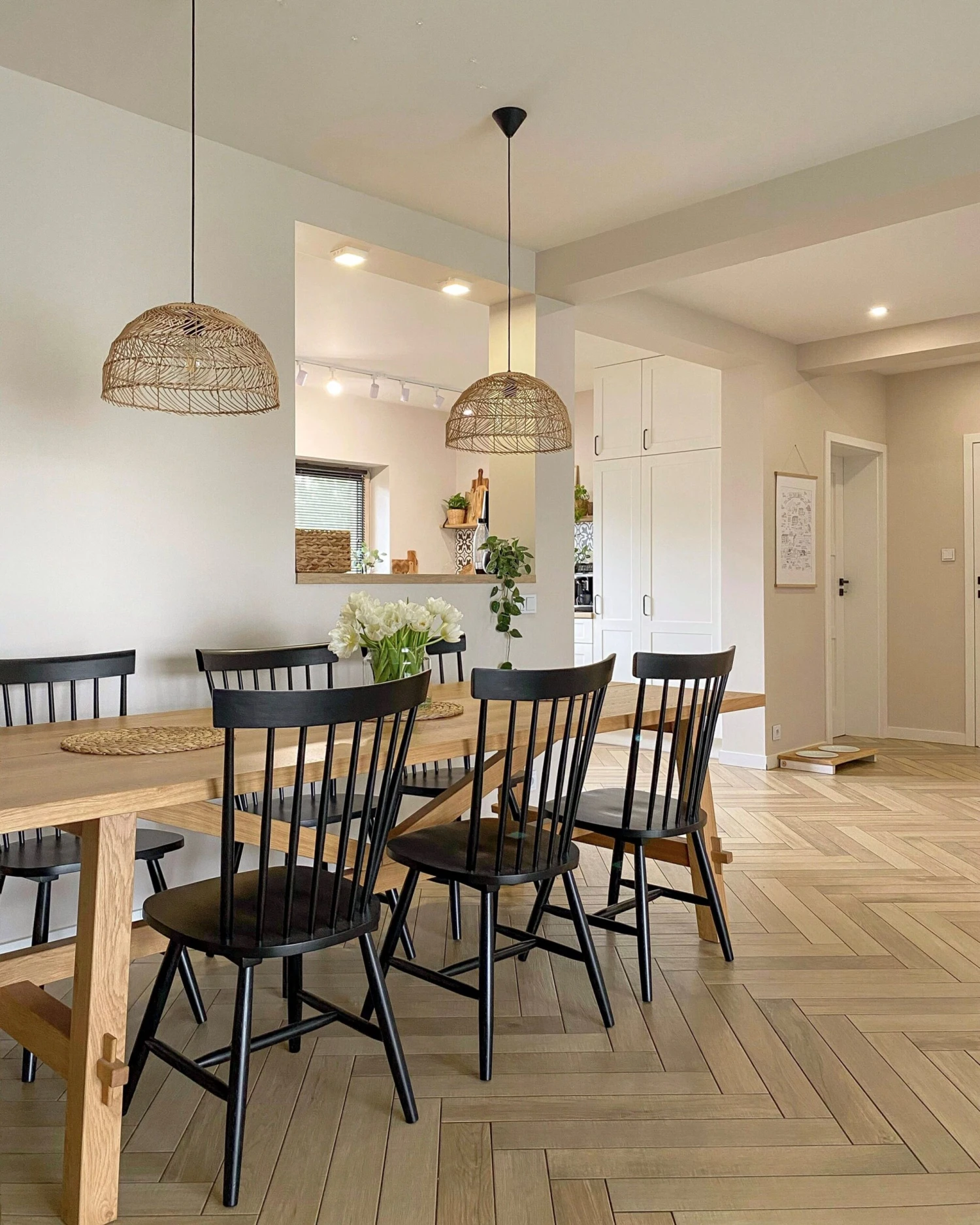 Set Of 2 Wooden Dining Chairs Black BURGES - Image 4