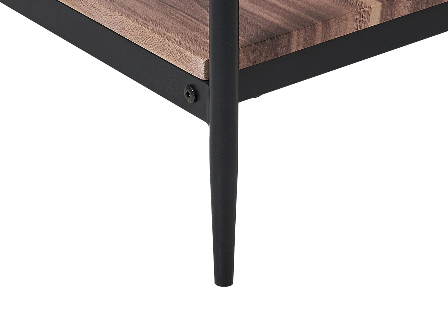 Coffee Table Dark Wood With Black AVOCA - Image 5