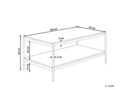 Coffee Table Dark Wood With Black AVOCA -Cheap Furniture Store undef src sa picid 827664 type whitesh image