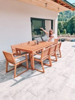 8 Seater Acacia Wood Garden Dining Set With Grey Cushions SASSARI 14 8 Seater Acacia Wood Garden Dining Set With Grey Cushions SASSARI -Cheap Furniture Store undef src sa picid 828049 type whitesh image