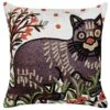 Embroidered Cotton Cushion Cat Motif 50 X 50 Cm Multicolour PHUSRO -Cheap Furniture Store undef src sa picid 829309 type whitesh image