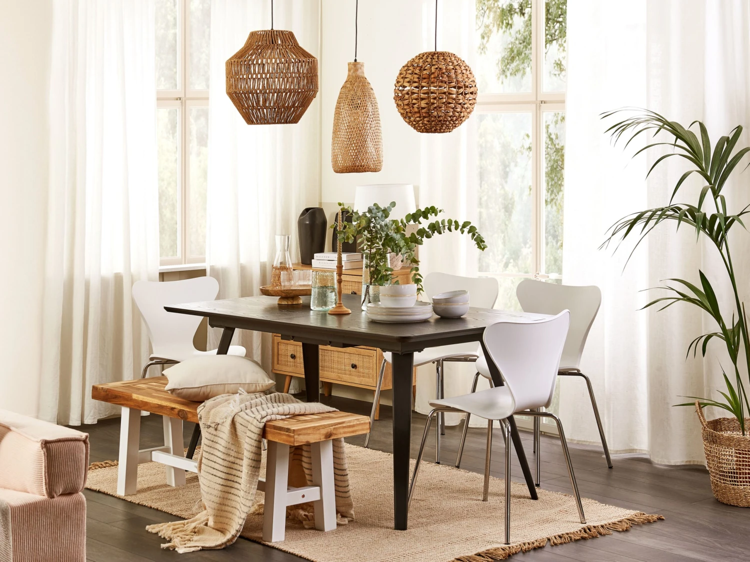 Set Of 2 Dining Chairs White BOONVILLE - Image 4