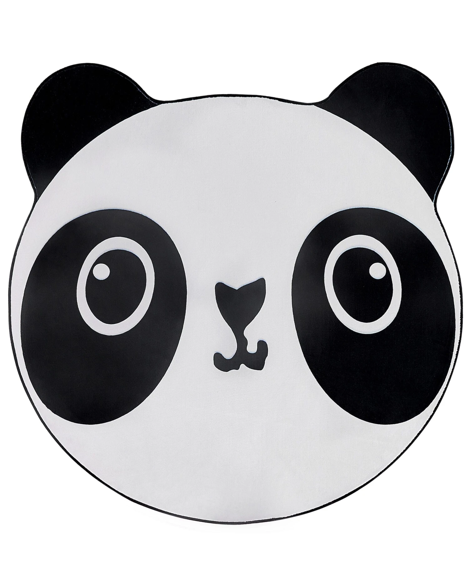 Kids Rug ⌀ 120 Cm White And Black PANDA